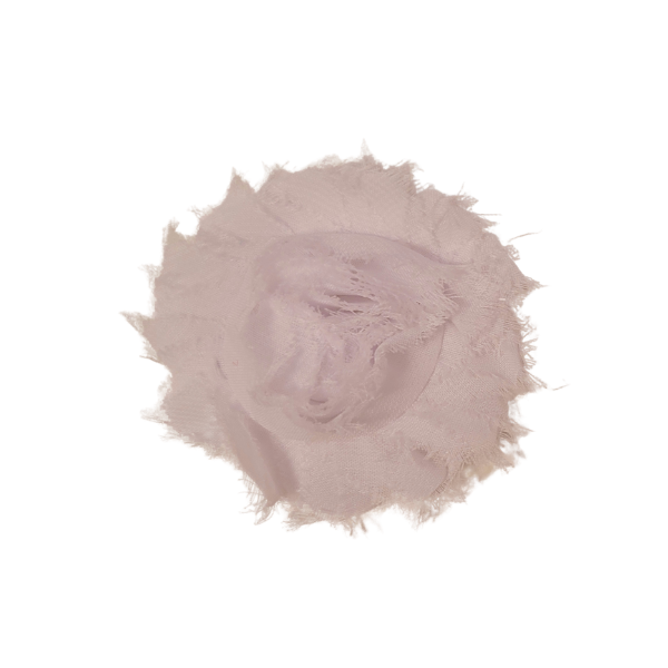 Shabby Chiffon Flower 1.5" - White - TLC
