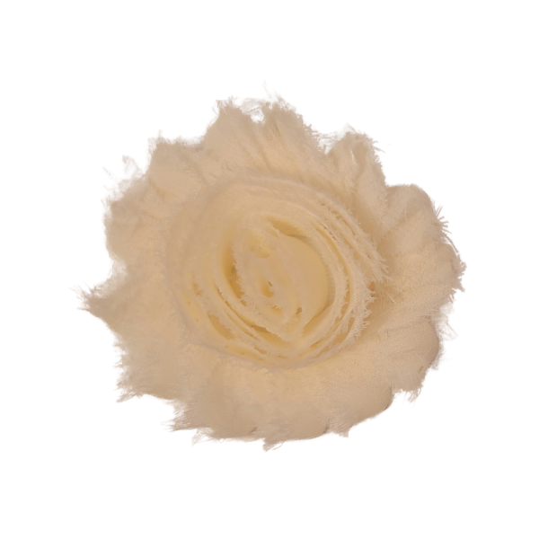 Shabby Chiffon Flower 1.5" - Ivory - TLC