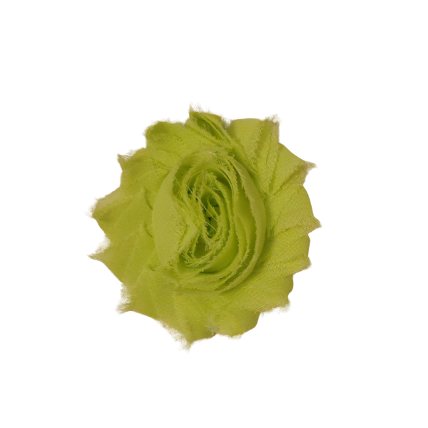 Shabby Chiffon Flower 1.5" - Lime - TLC