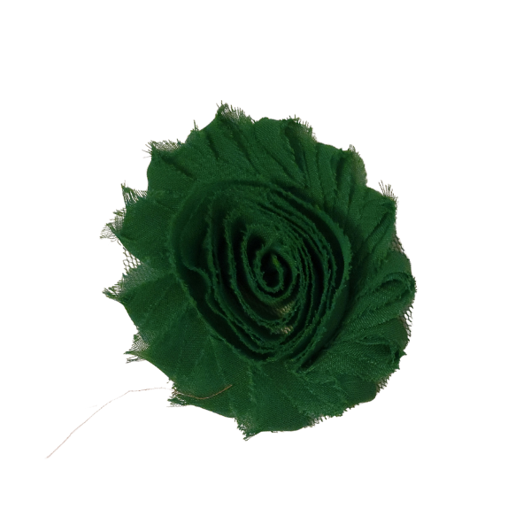 Shabby Chiffon Flower 1.5" - Green - TLC