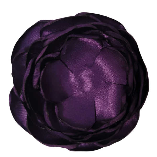 Layered Singed Satin Peony 4" - Purple - TLC