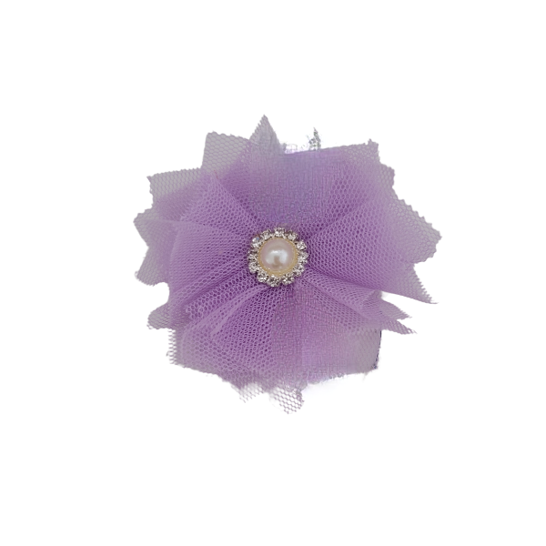 Pearled Jewel Tulle 1" - Lilac - TLC