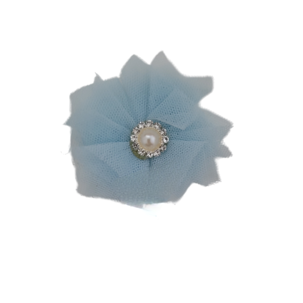 Pearled Jewel Tulle 1" - Baby Blue - TLC