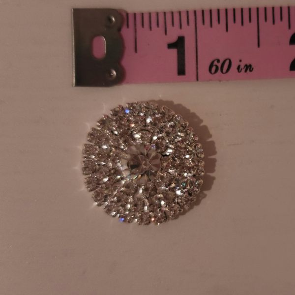 Rhinestone Flatback Button Embellishment - TLC - Set of 3
