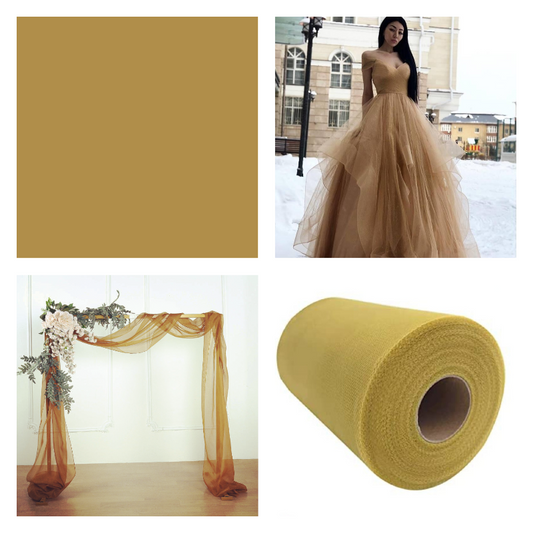 Antique Gold - Luxury Matte Tulle  - TLC