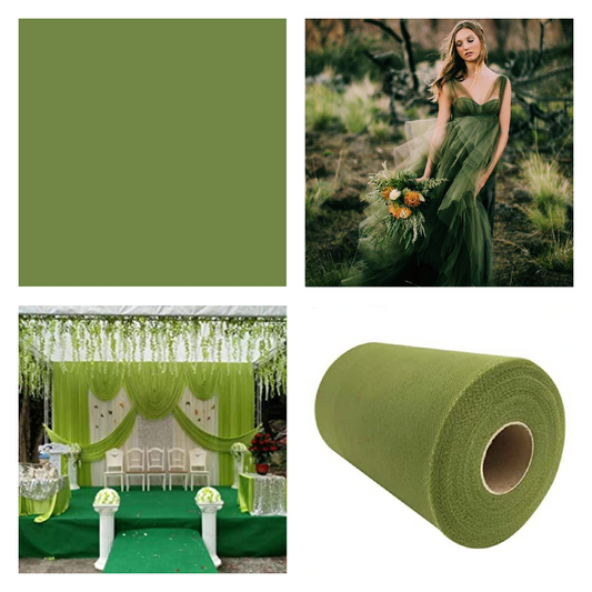 Olive Green - Luxury Matte Tulle  - TLC