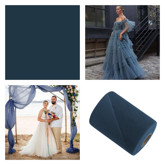 Antique Blue - Luxury Matte Tulle  - TLC