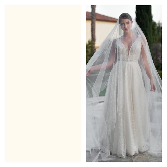 Bridal Illusion Veiling Tulle - Light Ivory - TLC
