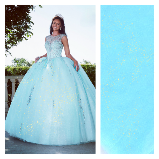 Aqua Blue - Luxury Glimmer/Shimmer Tulle  - TLC
