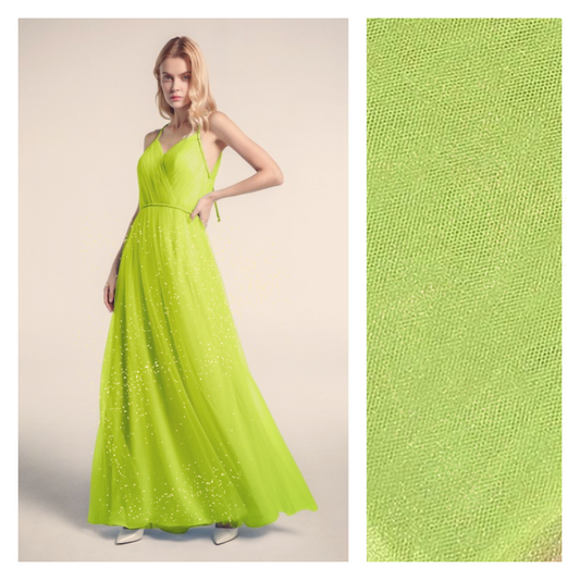 Lime Green - Luxury Glimmer/Shimmer Tulle  - TLC