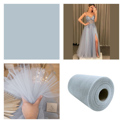 Light Silver - Luxury Matte Tulle  - TLC