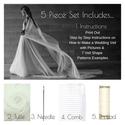 TLC Signature Wedding Veil Kits - Light Ivory