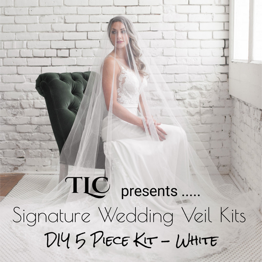 TLC Signature Wedding Veil Kits - White