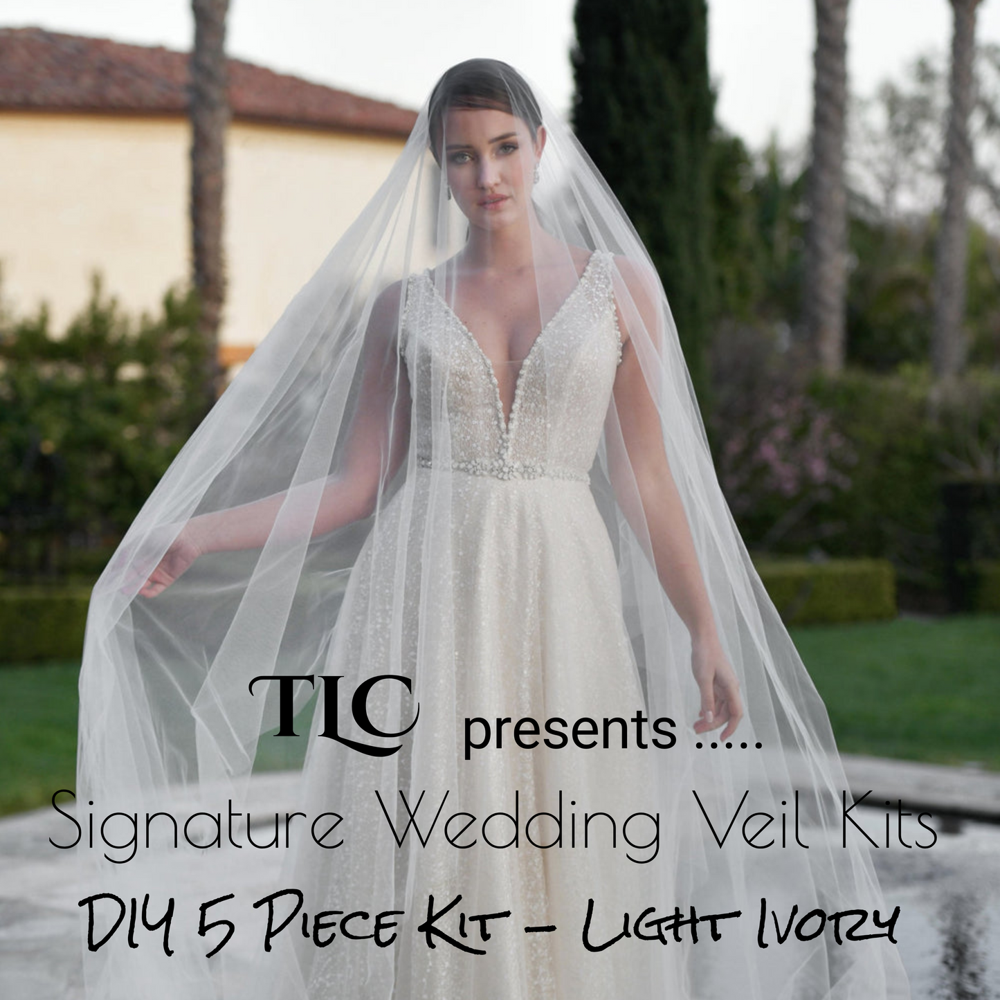 TLC Signature Wedding Veil Kits - Light Ivory