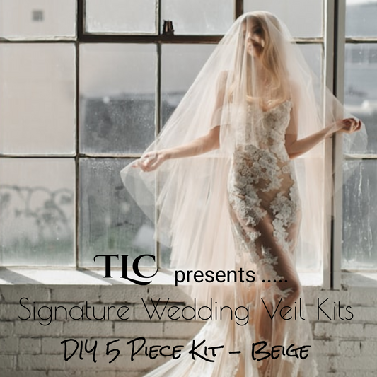 TLC Signature Wedding Veil Kits - Beige