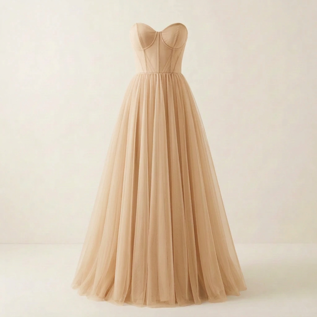 Beige (Champagne) - Luxury Matte Tulle  - TLC