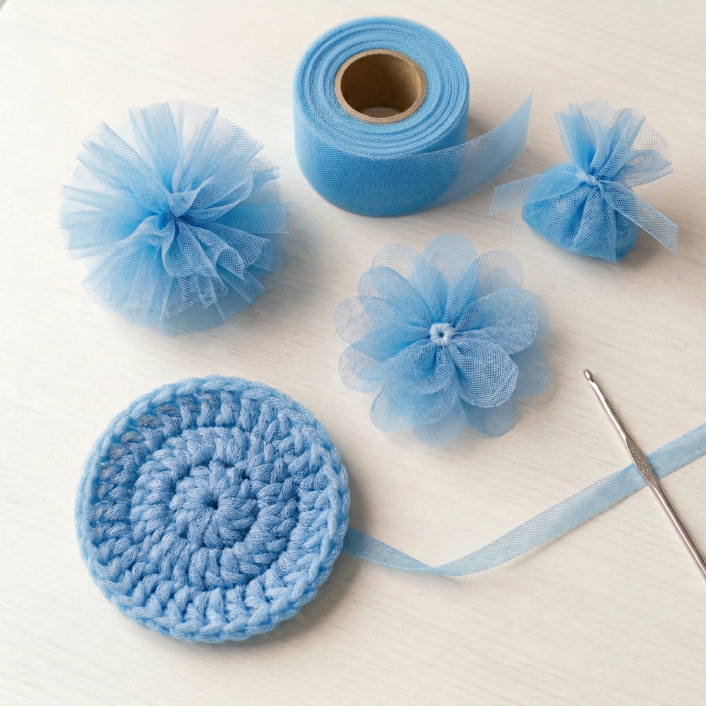 Cotillion Blue tulle crafts
