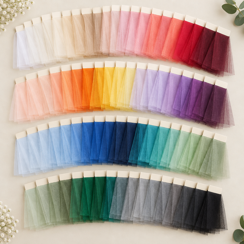 All Three Full Sets - Matte/Glimmer/Bridal Tulle Swatches