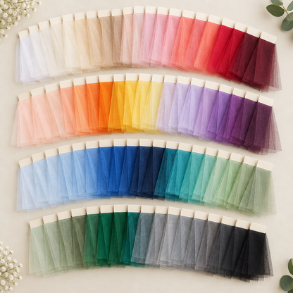 All Three Full Sets - Matte/Glimmer/Bridal Tulle Swatches