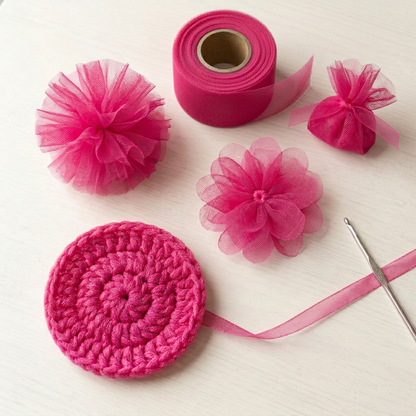Hot Pink tulle crafts