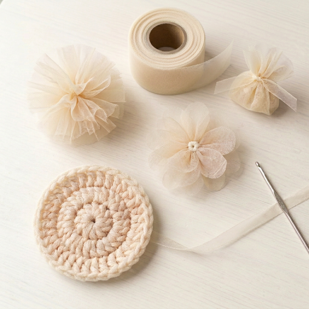Ivory tulle crafts