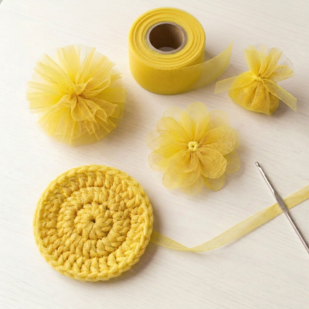 Lemon tulle crafts