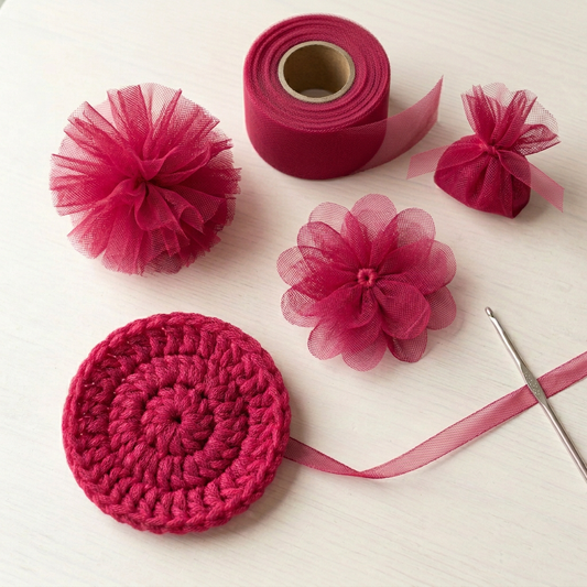 Light Garnet tulle crafts