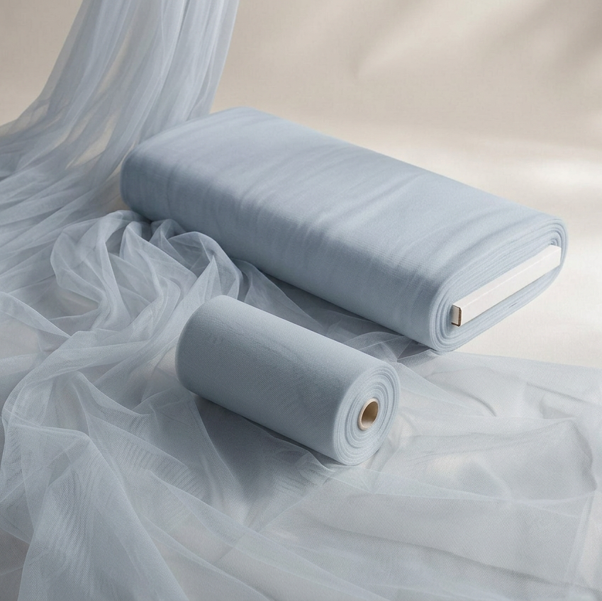 Light Silver - Luxury Matte Tulle  - TLC