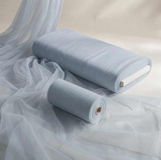 Light Silver - Luxury Matte Tulle  - TLC