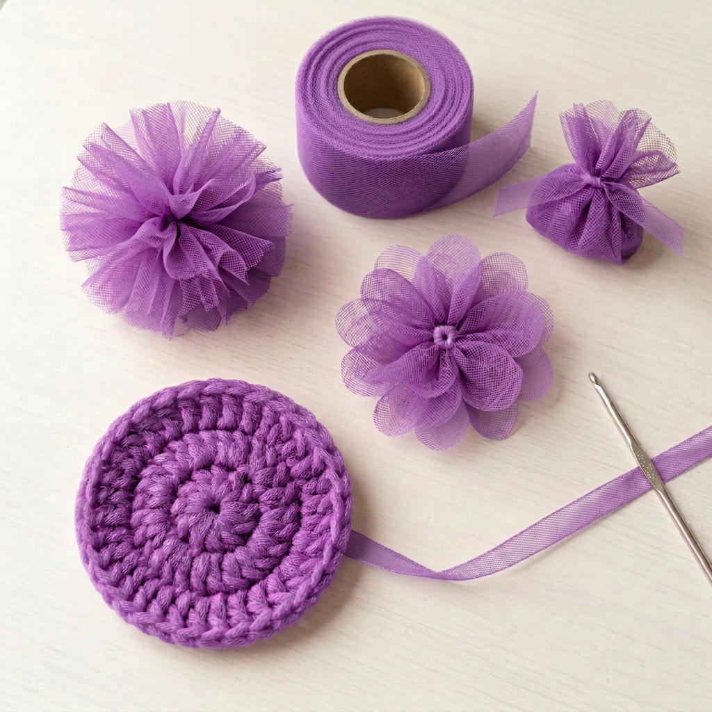 Lighter Grape tulle crafts