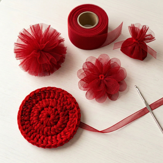 Red tulle crafts