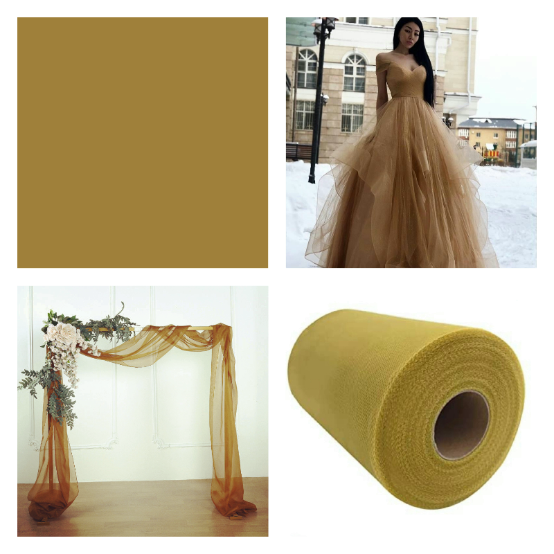 Antique Gold - Luxury Matte Tulle  - TLC