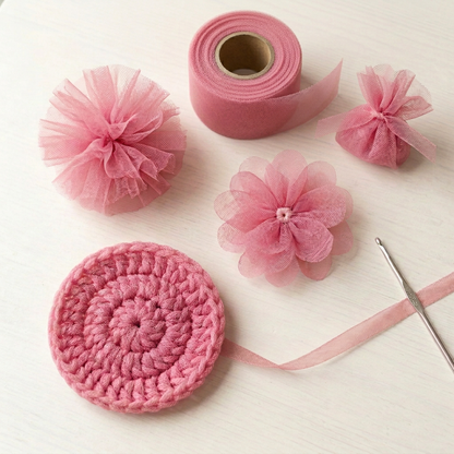 Rosette tulle crafts
