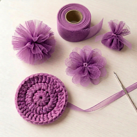 Slightly lighter Pansy tulle crafts