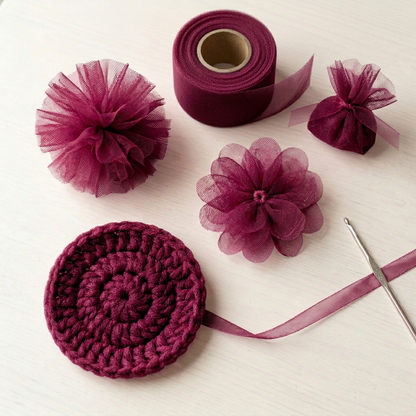 Wine tulle crafts