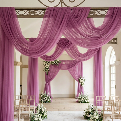 Wisteria tulle event draping