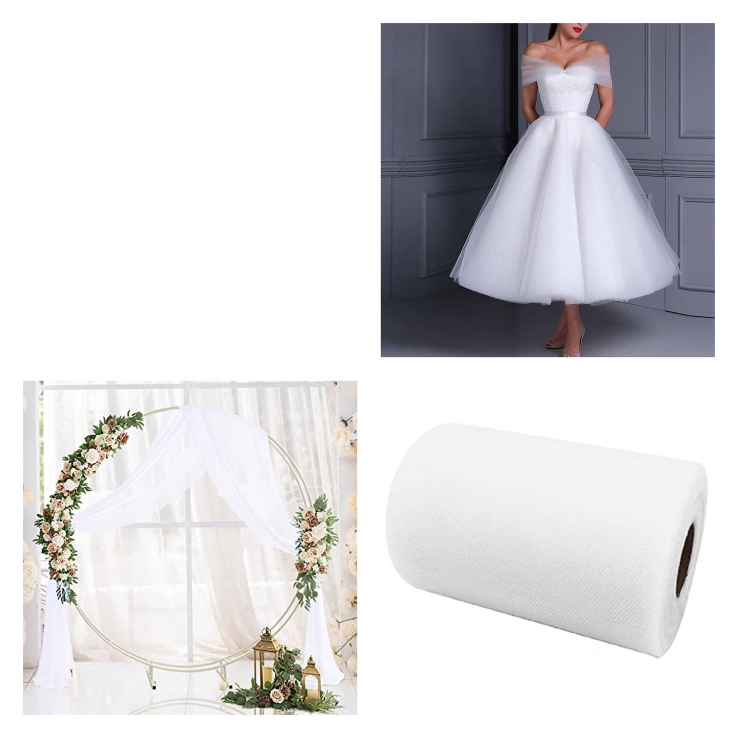 Snow White (Pure White) - Luxury Matte Tulle  - TLC