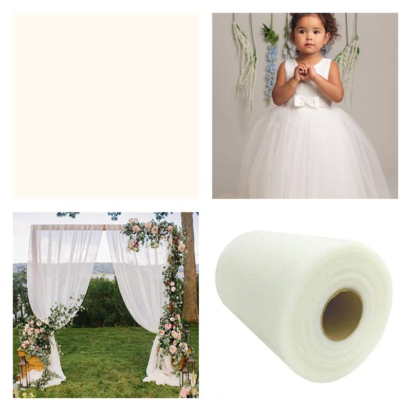 Light Ivory - Luxury Matte Tulle  - TLC