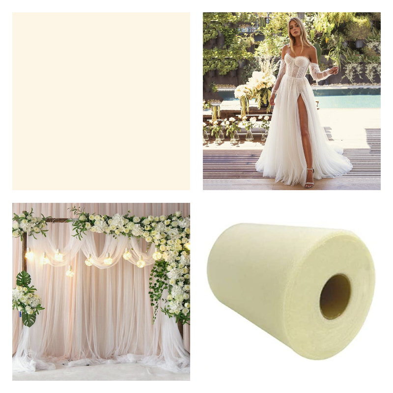 Ivory - Luxury Matte Tulle  - TLC