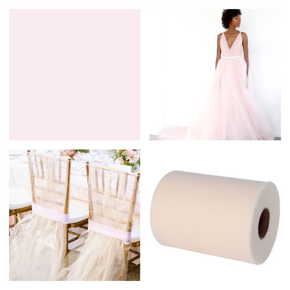 Blush (Hint of Pink) - Luxury Matte Tulle  - TLC