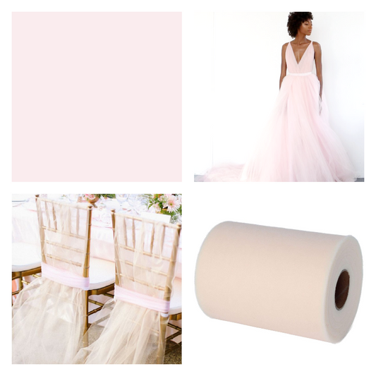 Blush (Hint of Pink) - Luxury Matte Tulle  - TLC