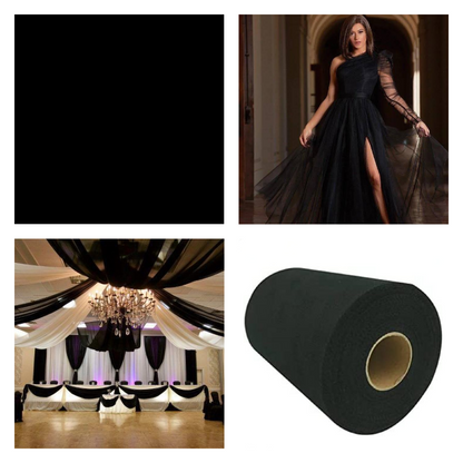 Black - Luxury Matte Tulle  - TLC