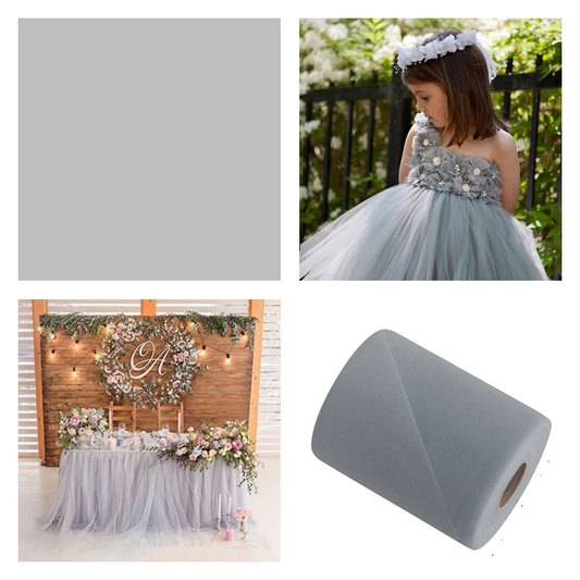 Grey - Luxury Matte Tulle  - TLC