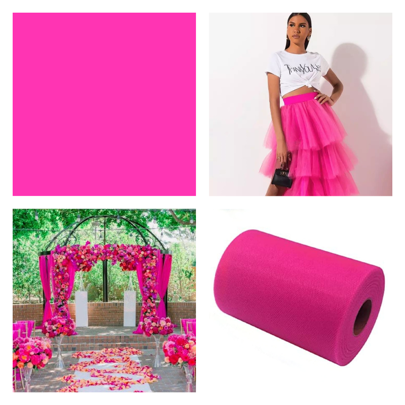 American Beauty (Hot Pink) - Luxury Matte Tulle  - TLC