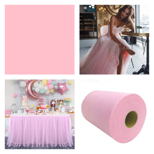 Rosette (Light Pink) - Luxury Matte Tulle  - TLC