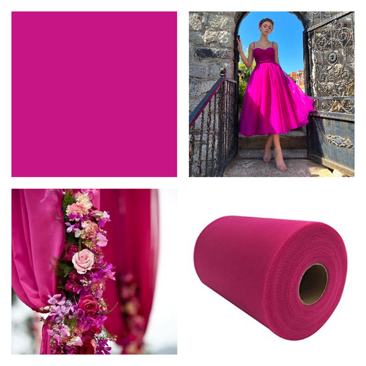 Fuschia - Luxury Matte Tulle  - TLC