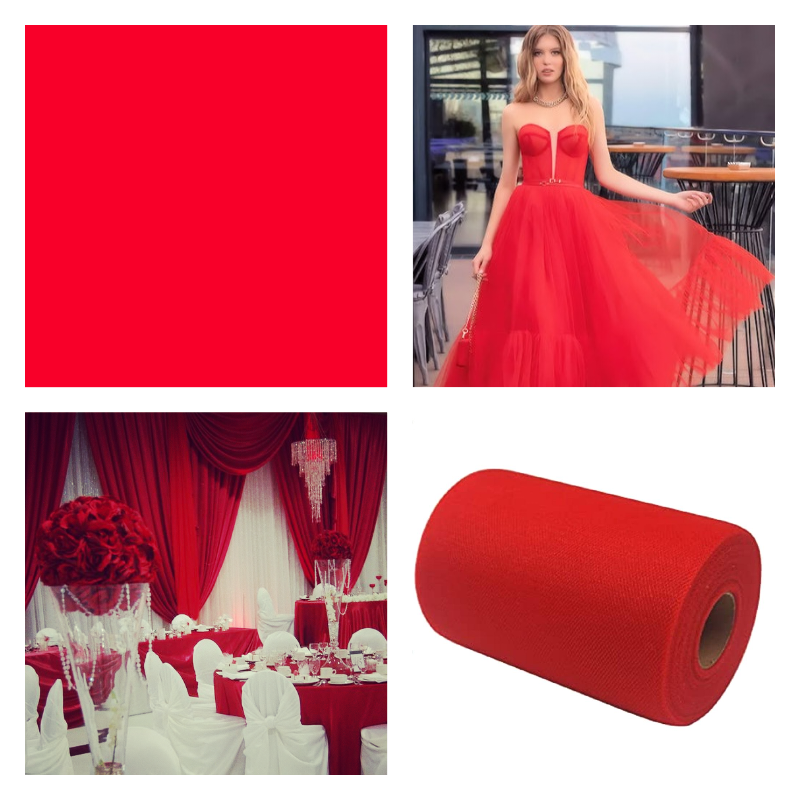 Red - Luxury Matte Tulle  - TLC