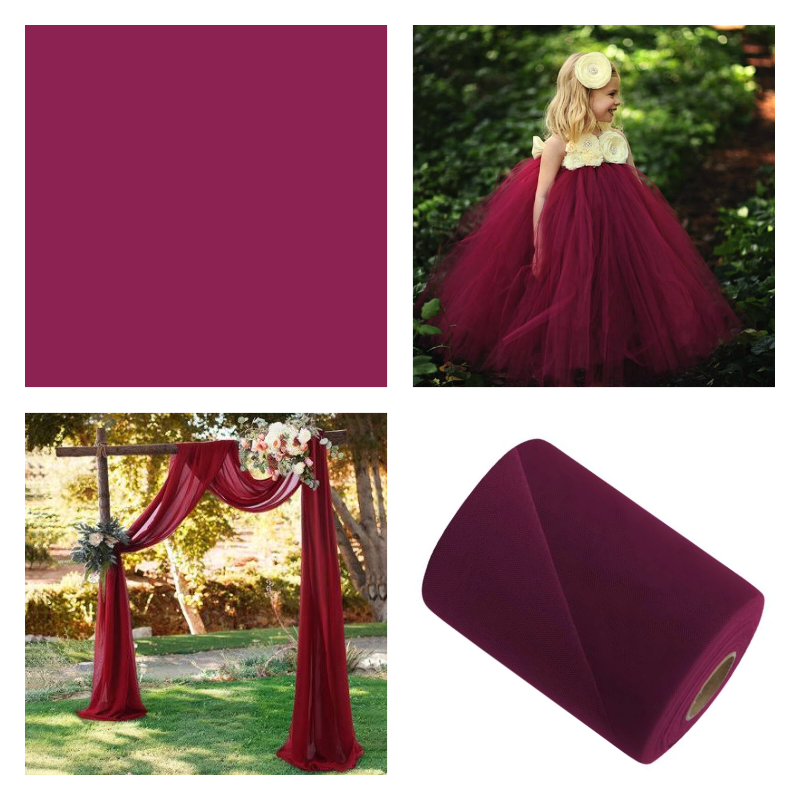 Wine - Luxury Matte Tulle  - TLC
