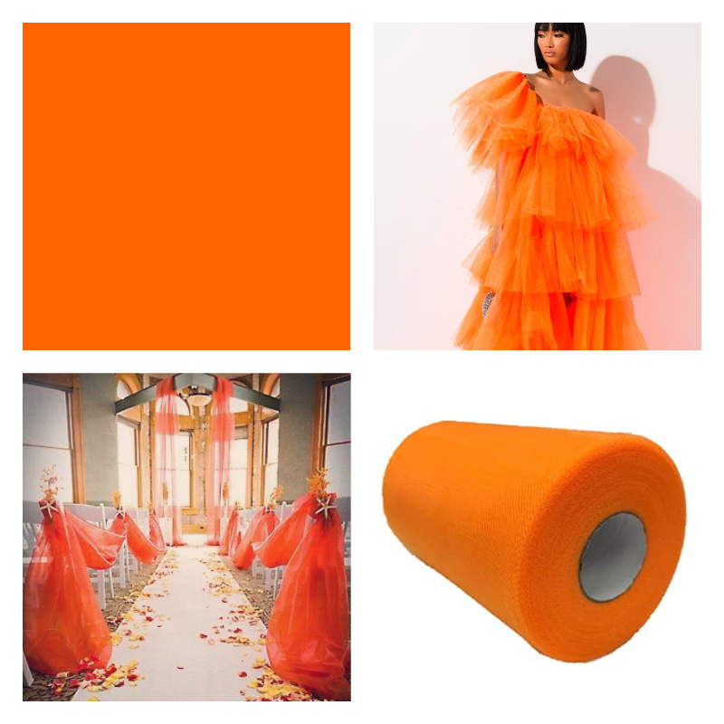 Shrimp Orange - Luxury Matte Tulle  - TLC