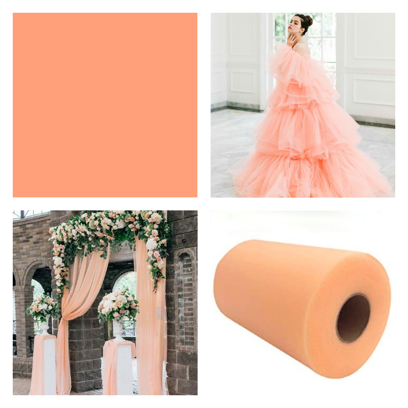 Peach - Luxury Matte Tulle  - TLC